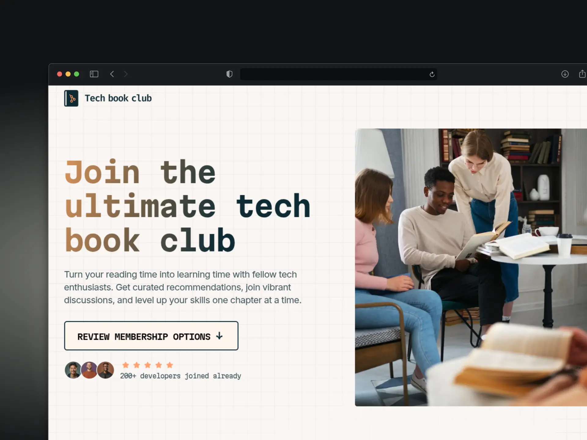 Tech Book Landing